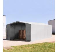 TOOLPORT Outlander 8x12m - 4.0m Sides PVC Industrial Tent with zipper entrance, PVC 850, grey without statics package - (79968)