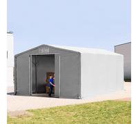 TOOLPORT Outlander 8x8m - 4.0m Sides Industrial Tent with sliding door, PRIMEtex 2300, grey without statics package - (80018)