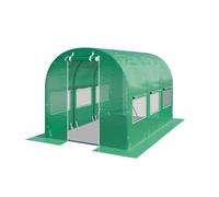 TOOLPORT Polytunnel Greenhouse Grow Tunnel 2x3m - PE Cover 180g/m² transparent