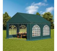 TOOLPORT PRO 3x3m Marquee / Party tent w. ground frame, PVC 750, dark green - (7269)