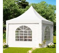 TOOLPORT PRO 3x3m pagoda tent, PVC, white - (1062)