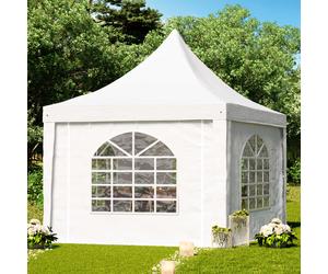 TOOLPORT PRO 3x3m pagoda tent, PVC, white - (1062)
