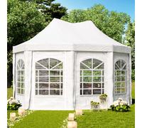 TOOLPORT PRO 3x4,1m pagoda tent, PVC, white - (1065)