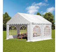 TOOLPORT PRO 3x5m Marquee / Party tent w. ground frame, PVC 750, white - (2628)