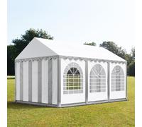 TOOLPORT PRO 3x6m Marquee / Party tent w. ground frame, PVC 800, grey-white - (5368)