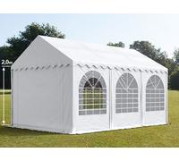 TOOLPORT PRO 3x6m Marquee / Party tent w. ground frame, PVC 800, white - (2643)