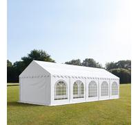 TOOLPORT PRO 4x10m Marquee / Party tent w. ground frame, PVC 750, white - (7195)