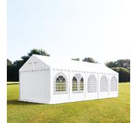 TOOLPORT PRO 4x10m Marquee / Party tent w. ground frame, PVC 800, white - (2657)