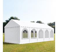 TOOLPORT PRO 4x10m Marquee / Party tent w. ground frame, PVC 800, white - (7841)