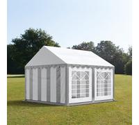 TOOLPORT PRO 4x4m Marquee / Party tent, PVC 700, grey-white - (6132)