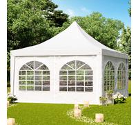 TOOLPORT PRO 4x4m pagoda tent, PVC, white - (1063)