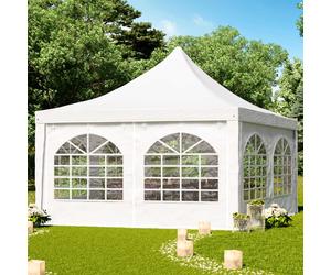 TOOLPORT PRO 4x4m pagoda tent, PVC, white - (1063)
