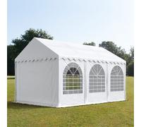 TOOLPORT PRO 4x6m 2.6m Sides Marquee / Party tent w. ground frame, PVC 1400, white - (7694bl)