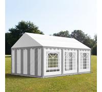 TOOLPORT PRO 4x6m Marquee / Party tent, PVC 700, grey-white - (6096)