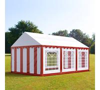 TOOLPORT PRO 4x6m Marquee / Party tent, PVC 700, red-white - (6097)