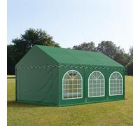 TOOLPORT PRO 4x6m Marquee / Party tent w. ground frame, PVC 750, dark green - (7212)
