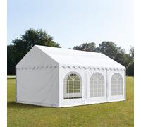 TOOLPORT PRO 4x6m Marquee / Party tent w. ground frame, PVC 750, white - (7210)