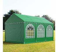 TOOLPORT PRO 4x6m Marquee / Party tent w. ground frame, PVC 800, dark green - (5095)