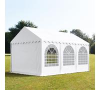 TOOLPORT PRO 4x6m Marquee / Party tent w. ground frame, PVC 800, white - (2647)