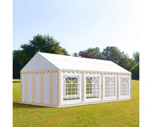 TOOLPORT PRO 4x8m Marquee / Party tent, PVC 700, beige-white - (6086)