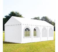 TOOLPORT PRO 4x8m Marquee / Party tent w. ground frame, PVC 800, white - (7852)