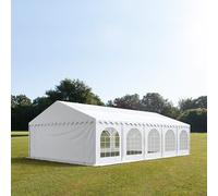 TOOLPORT PRO 5x10m Marquee / Party tent w. ground frame, PVC 750, white - (7323)