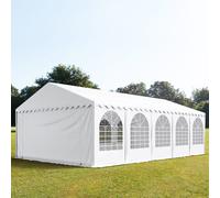 TOOLPORT PRO 5x10m Marquee / Party tent w. ground frame, PVC 800, white - (7843)