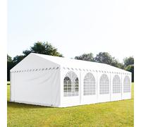 TOOLPORT PRO 5x10m Marquee / Party tent w. ground frame, PVC 800, white - (7855)