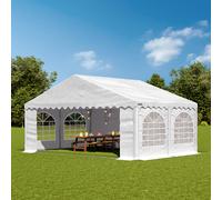 TOOLPORT PRO 5x5m Marquee / Party tent w. ground frame, PVC 750, white - (2630)