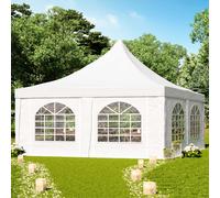 TOOLPORT PRO 5x5m pagoda tent, PVC, white - (1064)