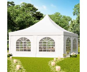 TOOLPORT PRO 5x5m pagoda tent, PVC, white - (1064)