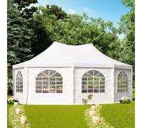 TOOLPORT PRO 5x6,8m pagoda tent, PVC, white - (1067)
