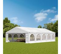 TOOLPORT PRO 6x10m Marquee / Party tent w. ground frame, PVC 800, white - (7846)