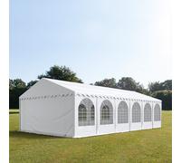 TOOLPORT PRO 6x12m 2.6m Sides Marquee / Party tent w. ground frame, PVC 1400, white - (8544bl)