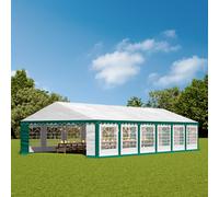 TOOLPORT PRO 6x12m Marquee / Party tent, PVC 700, green-white - (6052)