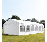 TOOLPORT PRO 6x12m Marquee / Party tent w. ground frame, PVC 800, white - (7847)