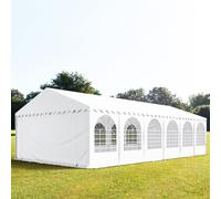 TOOLPORT PRO 6x12m Marquee / Party tent w. ground frame, PVC 800, white - (7859)