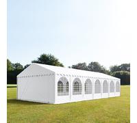 TOOLPORT PRO 6x14m Marquee / Party tent w. ground frame, PVC 800, white - (5376)