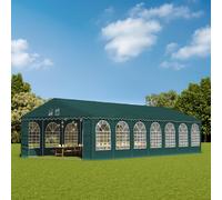 TOOLPORT PRO 6x24m 2.6m Sides Marquee / Party tent w. ground frame, PVC 1400, dark green - (49318)