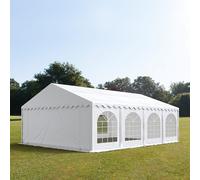 TOOLPORT PRO 6x8m Marquee / Party tent w. ground frame, PVC 750, white - (7308)