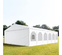 TOOLPORT PRO 8x12m Marquee / Party tent w. ground frame, PVC 800, white - (7861)