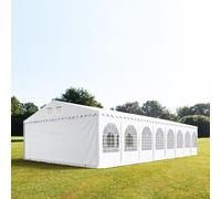 TOOLPORT PRO 8x24m 2.6m Sides Marquee / Party tent w. ground frame, PVC 800, white - (49237)