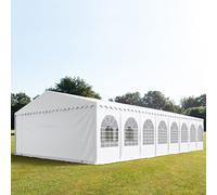 TOOLPORT PRO 8x28m 2.6m Sides Marquee / Party tent w. ground frame, PVC 800, white - (49245)