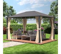 TOOLPORT Sunset Garden Gazebo Hardtop Sunset Superior, 3x4m, champagne - (301349)