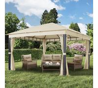 TOOLPORT Sunset Garden Gazebo Sunset Premium, 4x4m, champagne - (300174)