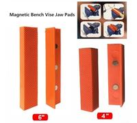 Toolroom Essential Two Piece Set of Magnetic Soft Pad Jaws to Enhance Your Workshop (6inch Orange F)