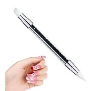 Tools - ABS Tips Super Soft Silicoņe, Duål Head Caern: Doting Tool, Hollow Carver Embossing Pen, Nail Tool for | Silicone Brush for Shaping Acrylic - Stra