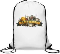 Tools and Skills with Humorous Attitude Gym Sack Casual Drawstring Bag White