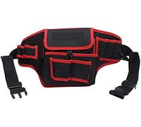 Tools Belt Bag,Professional Tool Pouch Electrician Oxford Canvas Waterproof Storage Hand Tool Bag Safe Belt Waist Bag Belt Pouch Organizer Repair Tool Storage Bag (Color : Red)