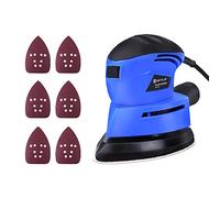 Tools Electric Detail Sander,130W Palm Sander for Wood with Dust Collection System, 6 Pcs Sandpapers, Detail Mouse Sande for Tight Spaces Sanding in Home Decoration